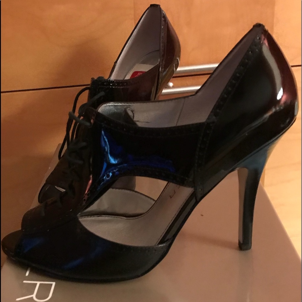 Lace up bootie heels